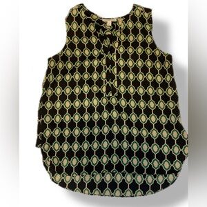 Dana Buchman Sleeveless Geometric Blouse Size Medium